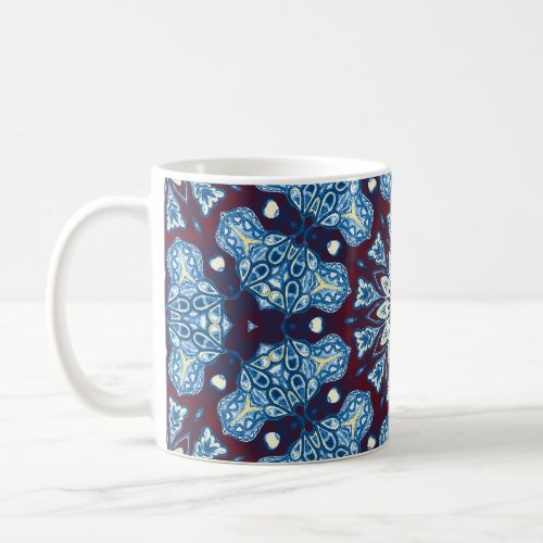 Mandala Watercolor Symmetrical Vintage Design Coffee Mug