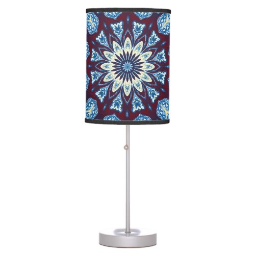 Mandala Watercolor Symmetrical Vintage Design Table Lamp