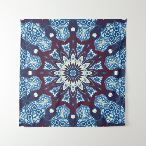 Mandala Watercolor Symmetrical Vintage Design Tapestry