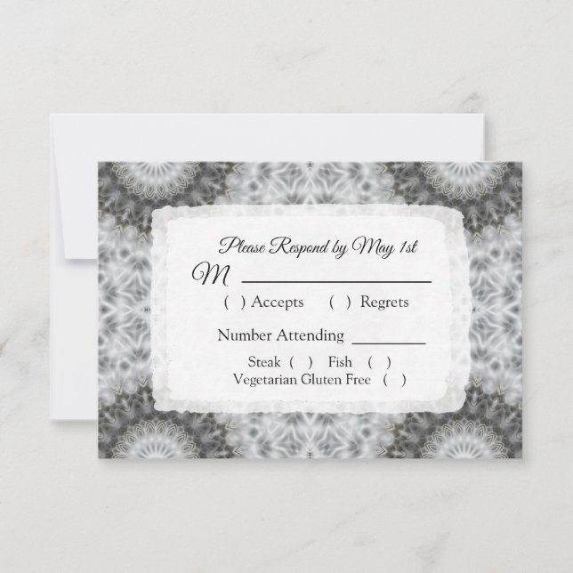 Mandala Wedding RSVP card (Front)
