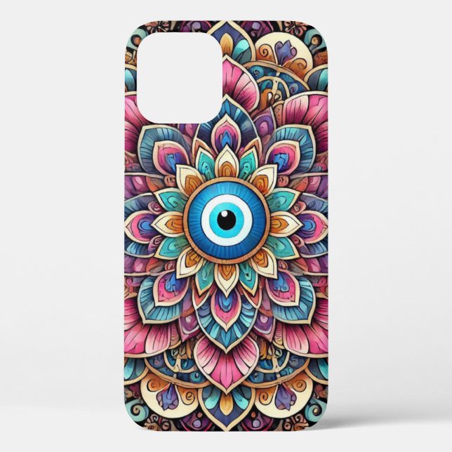 Mandala with evil eye Case-Mate iPhone case (Back)