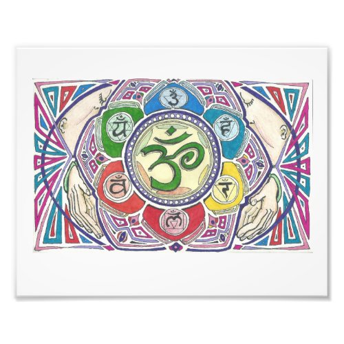 Mandala With Four Hands Photo Print
