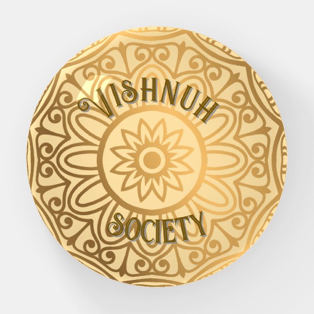 Mandala with logo paperweight (Front)