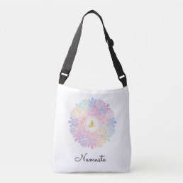 *~* Mandala Women Meditation Energy Pastel Rainbow Crossbody Bag