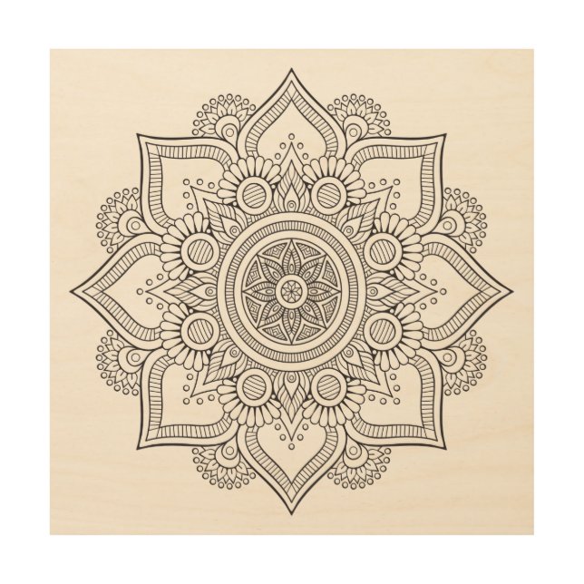 mandala wood wall art (Front)