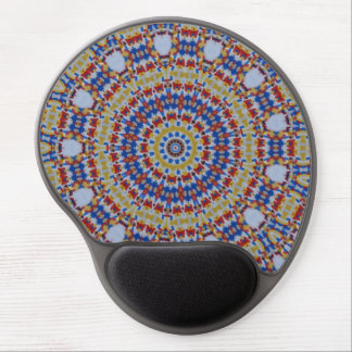 Mandala yellow blue gel mouse pad
