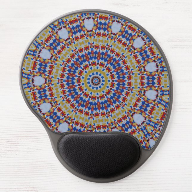 Mandala yellow blue gel mouse pad (Front)