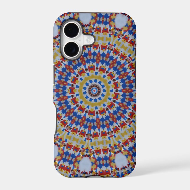 Mandala yellow blue iphone case (Back)