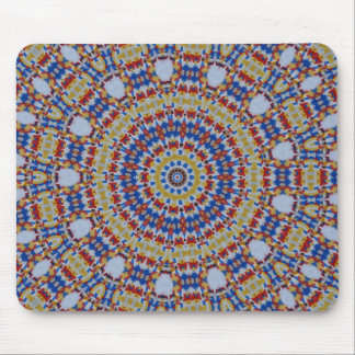 Mandala yellow blue mouse pad