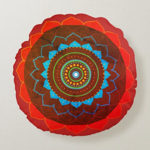 Mandala Yoga Gift  Photo Round cushion