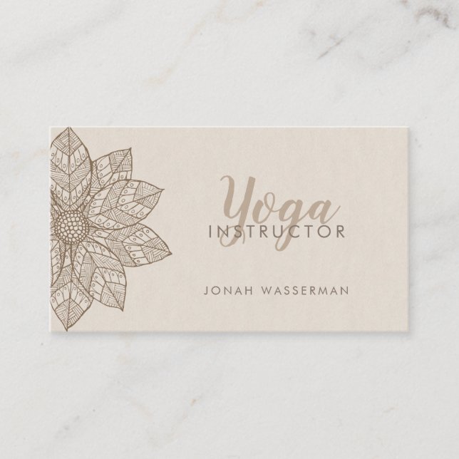 Mandala Yoga Instructor Business Card (Front)