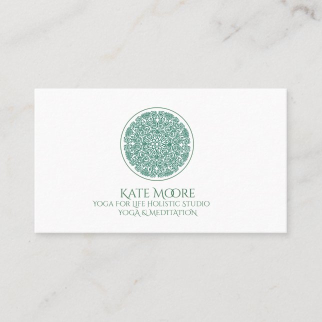 Mandala Yoga Symbol Of Universe Business Card (Front)