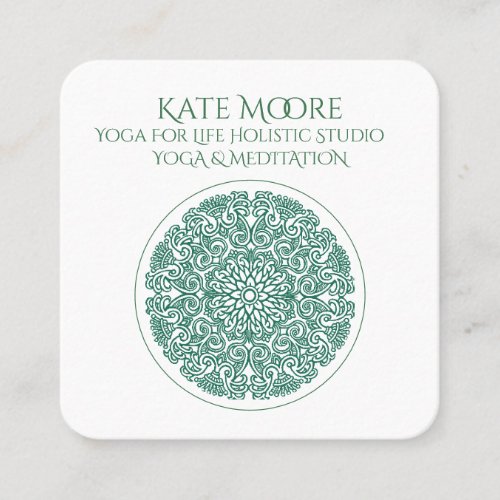 Mandala Yoga Symbol Of Universe Square Business Card