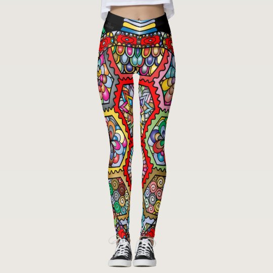 Mandala Zen Multicolored Leggings | Zazzle.com