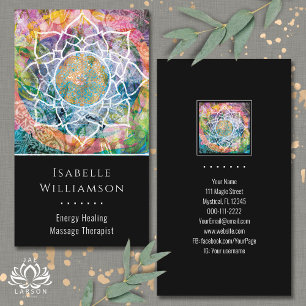 Mandala Zen Reiki Yoga Massage Sacred Spiritual  Business Card