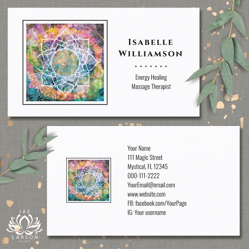 Mandala Zen Reiki Yoga Massage Sacred Spiritual Business Card