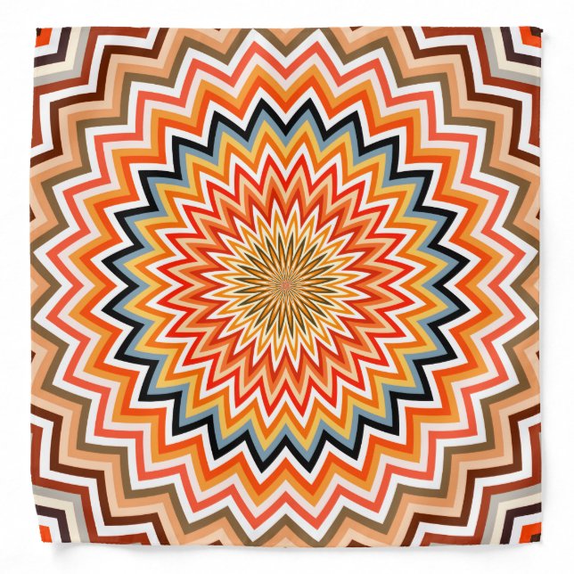 Mandala Zigzag Pattern Bandana (Front)