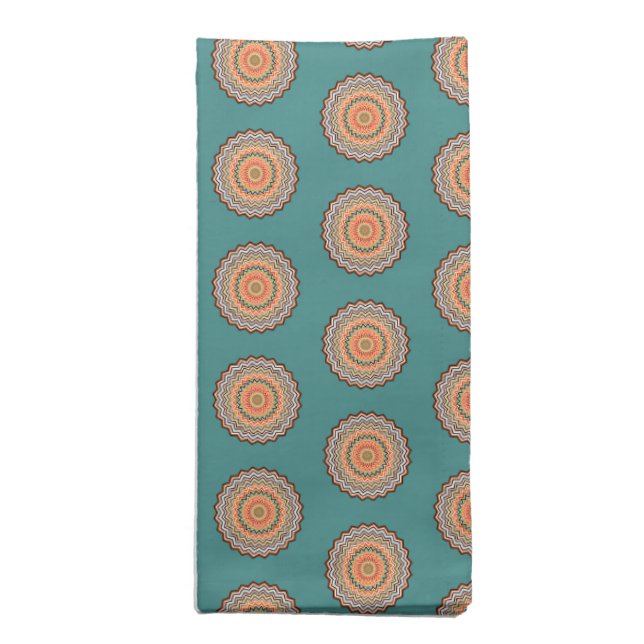 Mandala Zigzag Pattern Cloth Napkin (Folded)