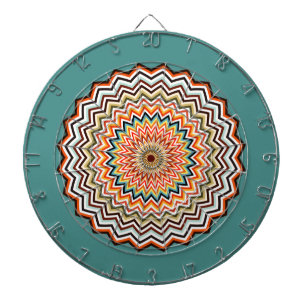 Mandala Zigzag Pattern Dart Board