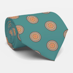 Mandala Zigzag Pattern Neck Tie