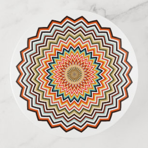Mandala Zigzag Pattern Trinket Tray