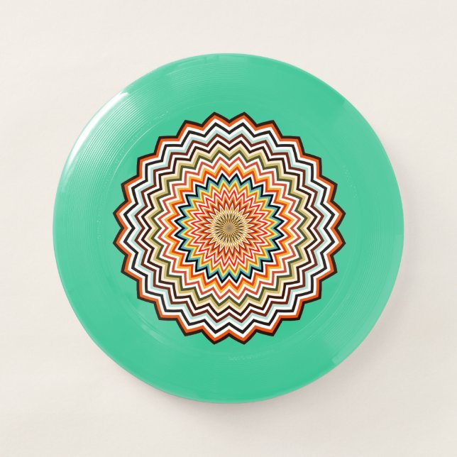 Mandala Zigzag Pattern Wham-O Frisbee (Front)