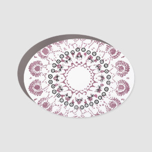 mandala Zoom in suit  Car Magnet
