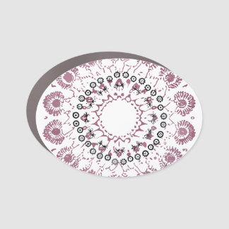 mandala Zoom in suit Car Magnet