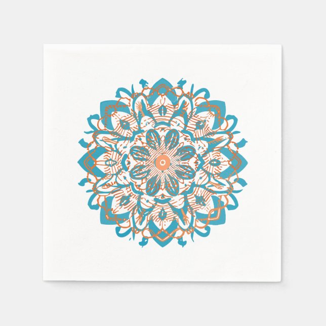 mandala Zoom paper  Napkins (Front)