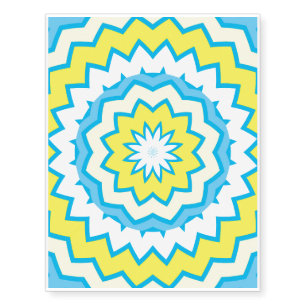 Mandalaic flower abstract design temporary tattoos
