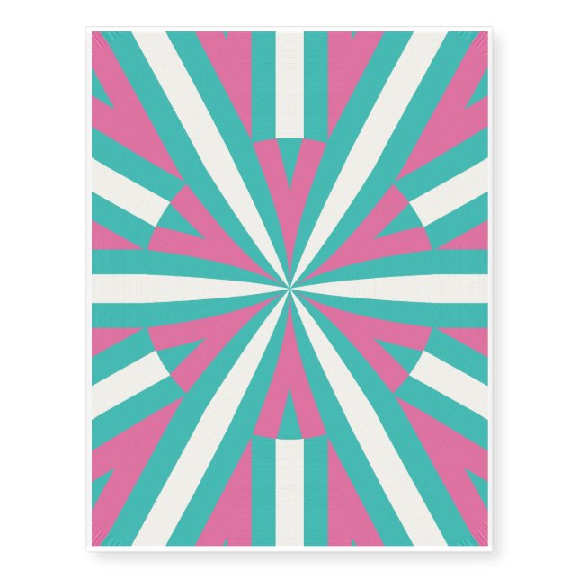 Mandalaic flower kaleidoscope temporary tattoos (Front)