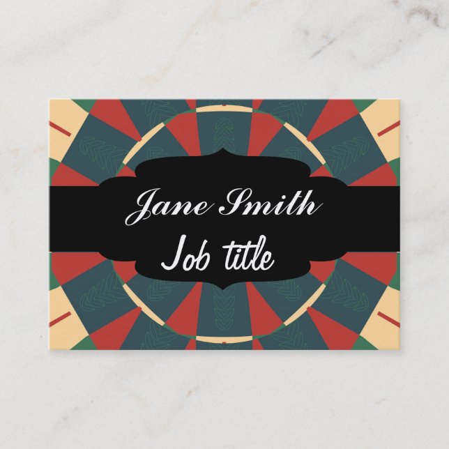 Mandalaic kaleidoscope business card (Front)