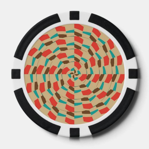 Mandalaic tiling abstract design poker chips