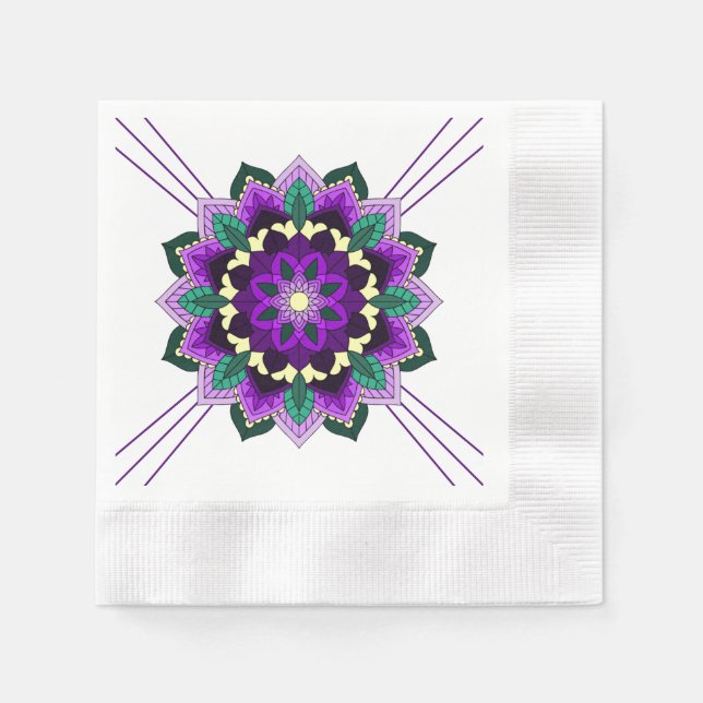 Mandalas, decorations, patterns, circular, ovals,  napkins (Front)