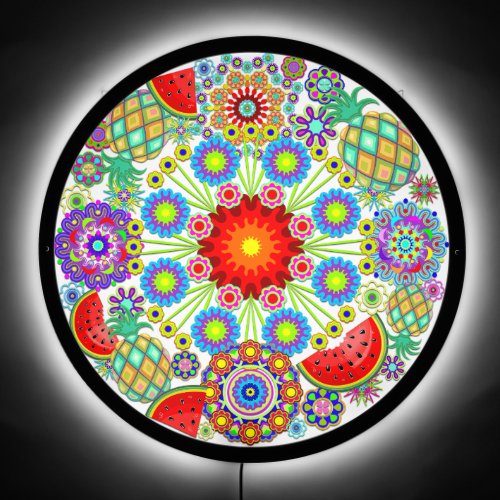 Mandalas  Exotic Fruits Pattern   LED Sign