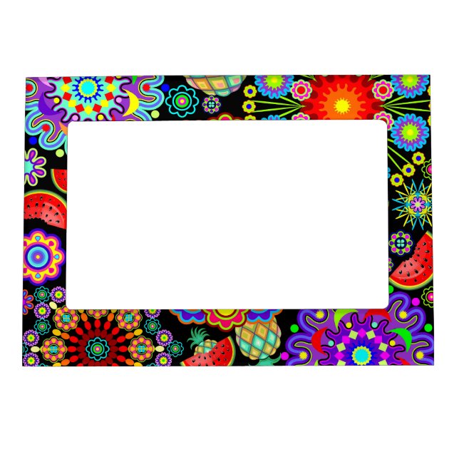 Mandalas & Exotic Fruits Pattern   Magnetic Frame (Front)