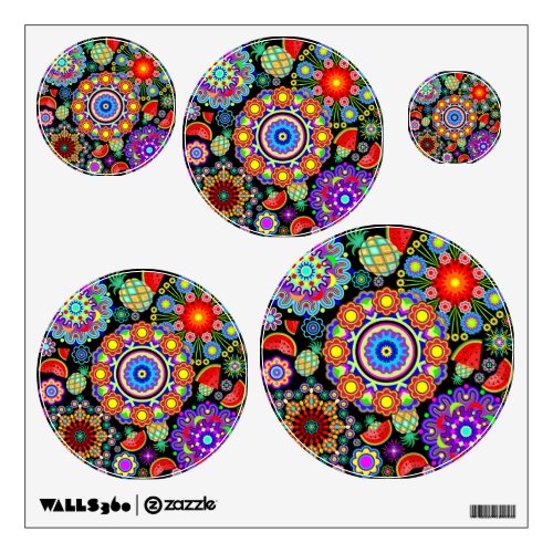 Mandalas  Exotic Fruits Pattern   Wall Decal