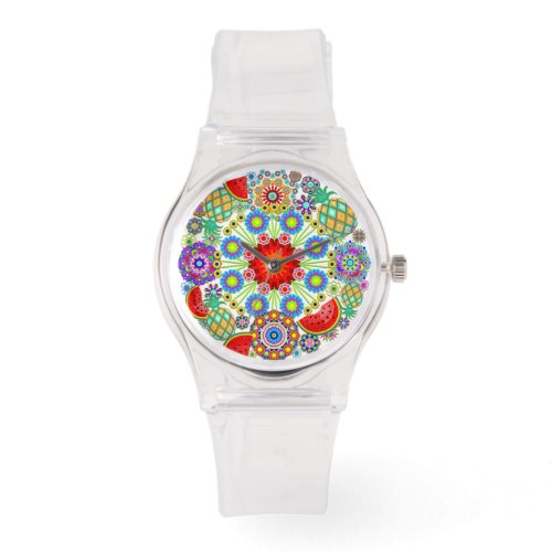 Mandalas  Exotic Fruits Pattern   Watch