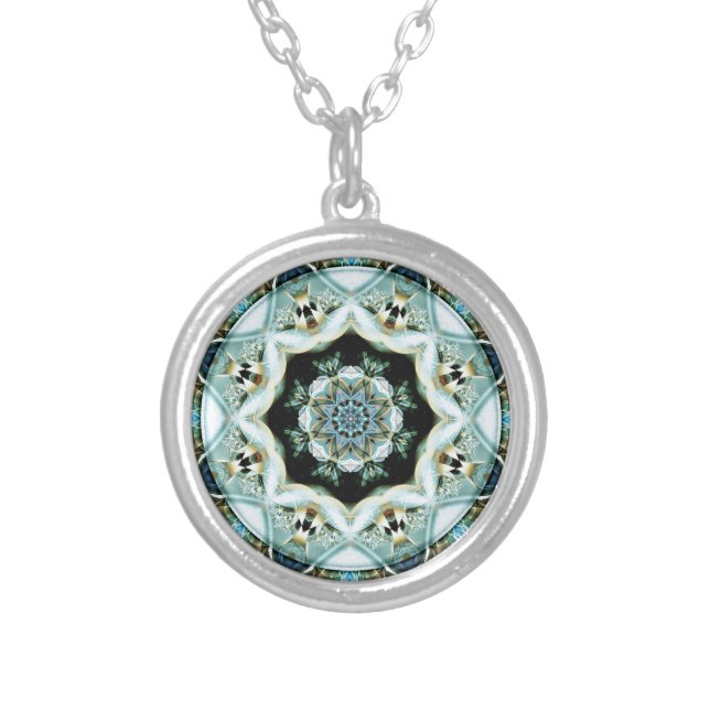Mandalas from the Heart of Freedom 21 Gifts Silver Plated Necklace (Front)