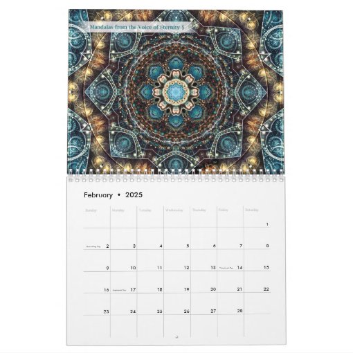 Mandalas from the Voice of Eternity Calendar | Zazzle