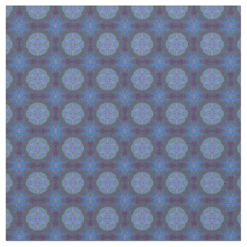 Mandalas in mix Blue repeat patterns Fabric