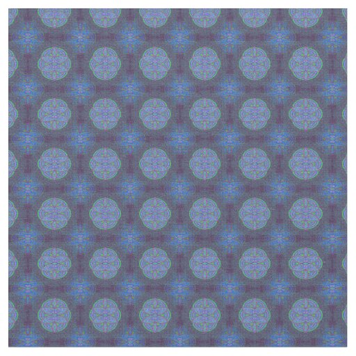 Mandalas in mix Blue repeat patterns Fabric