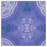 Mandalas in mixed Dutch Blue repeat patterns Fabric