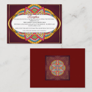 Mandalas in Mixed Maroons - Red & Repeat patterns Enclosure Card