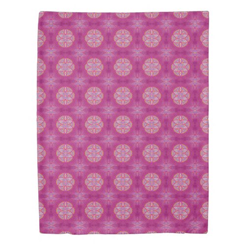 Mandalas in mixed Pink repeat patterns Duvet Cover