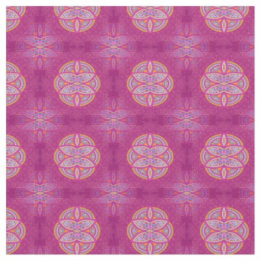 Mandalas in mixed Pink repeat patterns Fabric