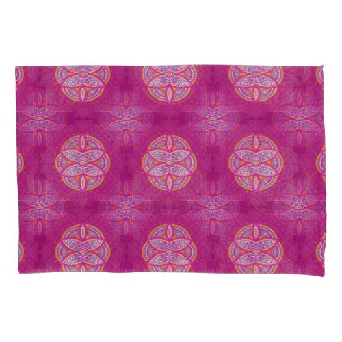 Mandalas in mixed Pink repeat patterns Pillow Case