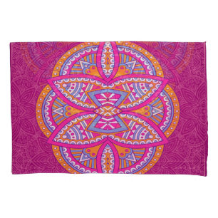 Mandalas in mixed Pink repeat patterns Pillow Case
