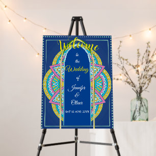 Mandalas on a Mix Blue background  Foam Board