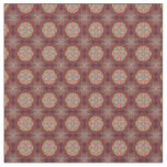 Mandalas on Maroon repeat patterns Fabric